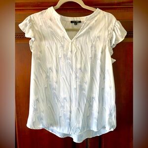 Light blue and grey shirt sleeve Paper Moon blouse size M